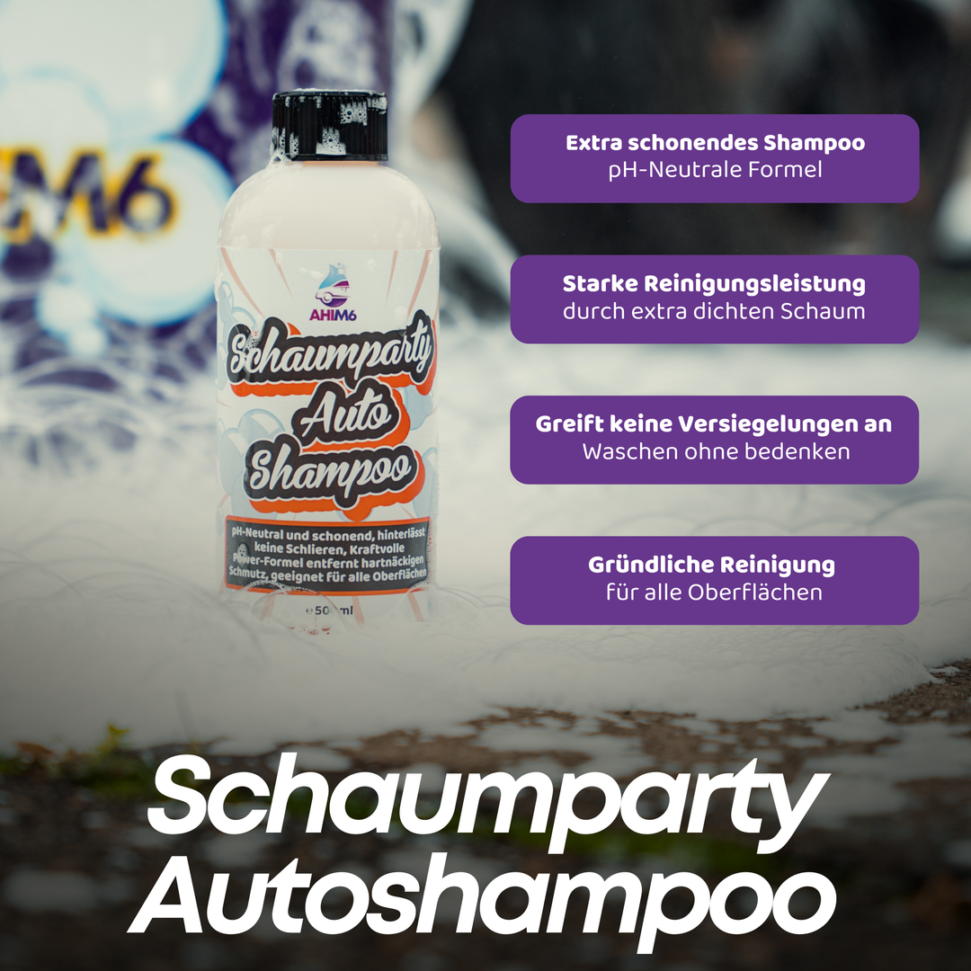 Schaumparty Autoshampoo Handwäsche Set Plus